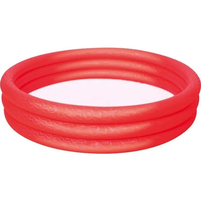 Piscine gonflable - Bestway - 3 chambres - 152x30cm - Rouge - PVC-0