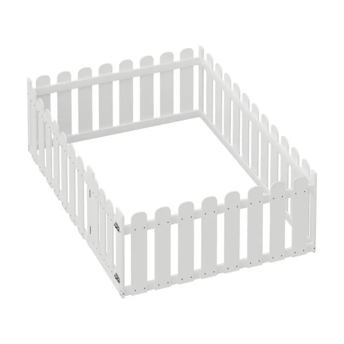 Lit évolutif - Blanc - 140x200cm - Bois massif - Design enfant - Sans sommier-2