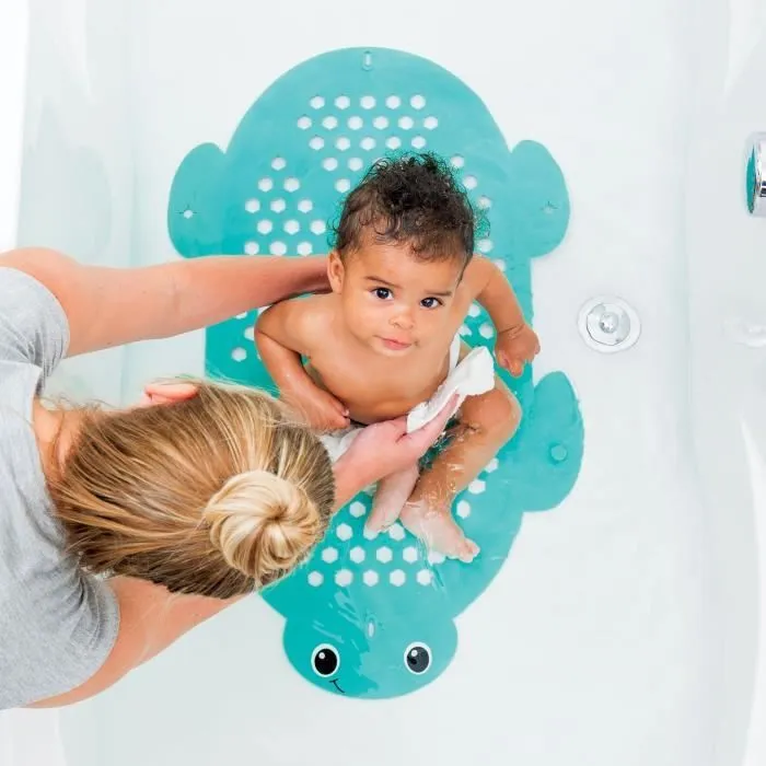 Tapis de bain & rangement 2 en 1 - INFANTINO - Pour bébé - Bleu & Vert - 47,5x76,7 cm-2
