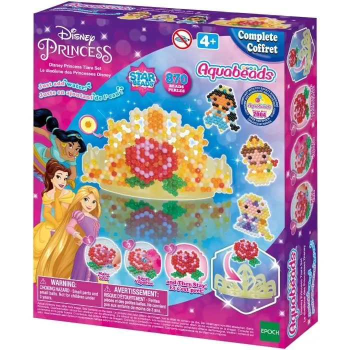 Jeu de perles à repasser - AQUABEADS - Diadème Princesses Disney-4