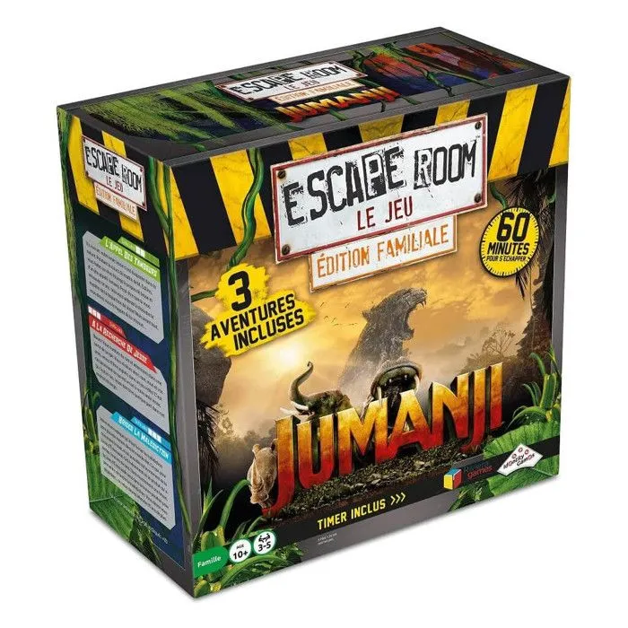 RIVIERA GAMES - Escape Room le Jeu - Coffret de 3 aventures - JUMANJI-1