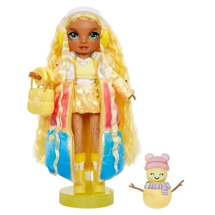 Rainbow High - Winter Wonderland - Jaune- Révèle ta couleur - Créer son bonhomme de neige - Dés 4ans-1