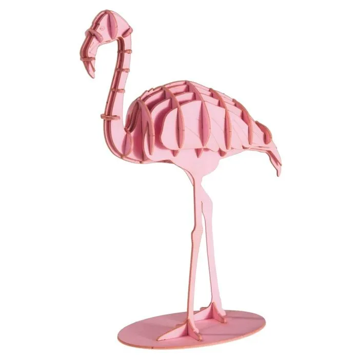 Fridolin - Maquette 3D en papier Flamant rose-0