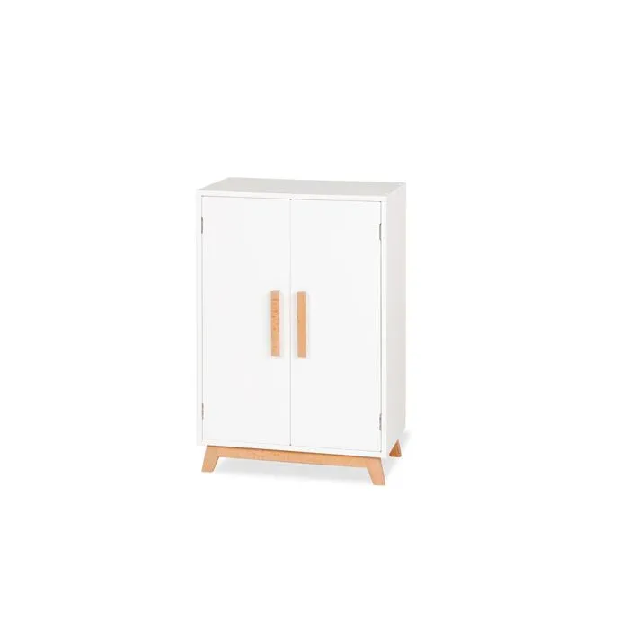 Armoire pour poupée - PINOLINO - Marit - Bois - 1 étagère - 1 tringle à vêtements-0