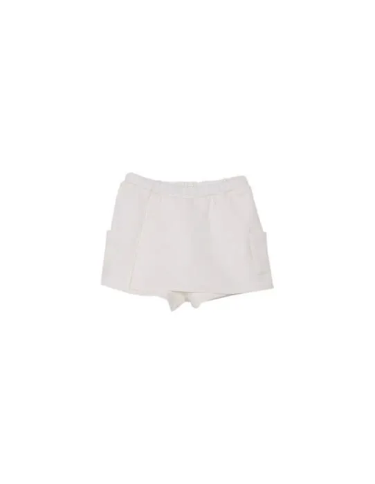 Coffret textile Gocco Falda Pantalon Felpa, Jupe-Short Bebe Fille, Blanco ROTO,-0