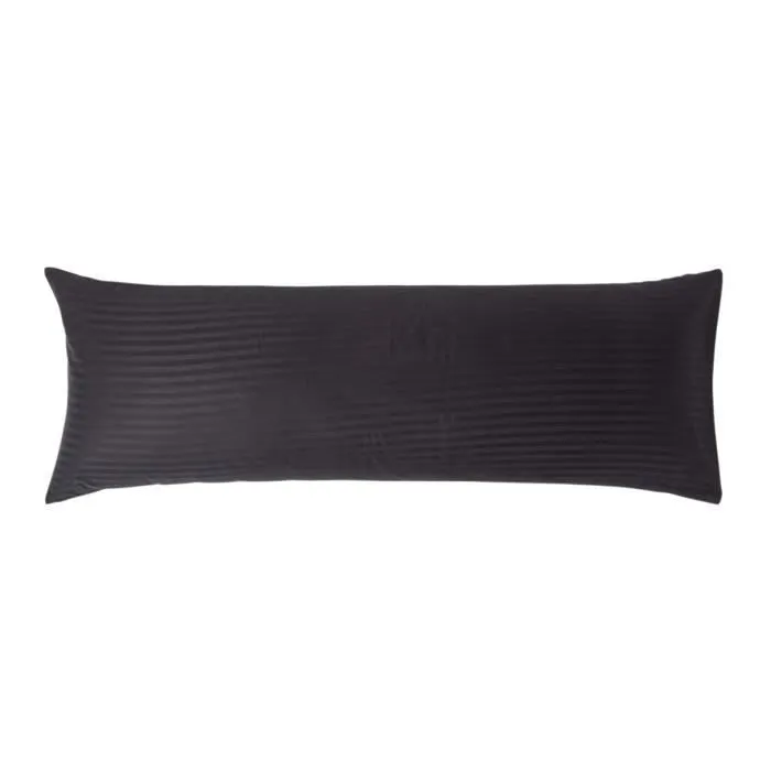 Taie d'oreiller - Coton égyptien - Noir - 50 x 140 cm - Ultra absorbant - Hypoallergénique-0