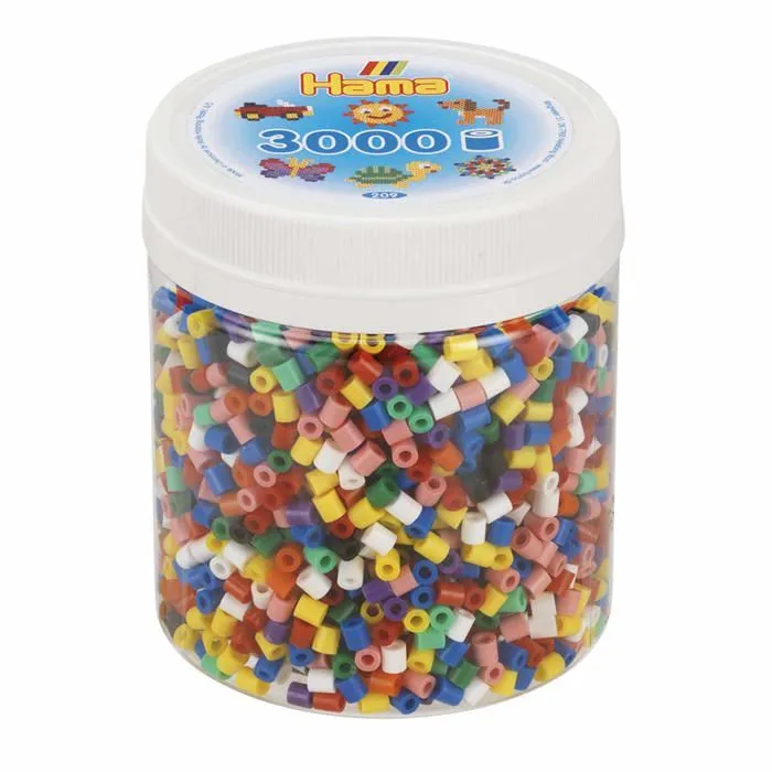 Jeu de creation maquillage Hama - 10.209-00 - Lot de 3 000 Perles en mosaïque Mixte, Taille Unique-0