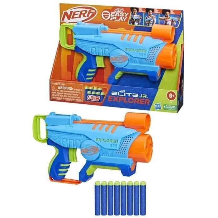 Nerf Elite Junior - NERF - Explorer Easy-Play - 8 fléchettes incluses - Pour enfants à partir de 6 ans-1