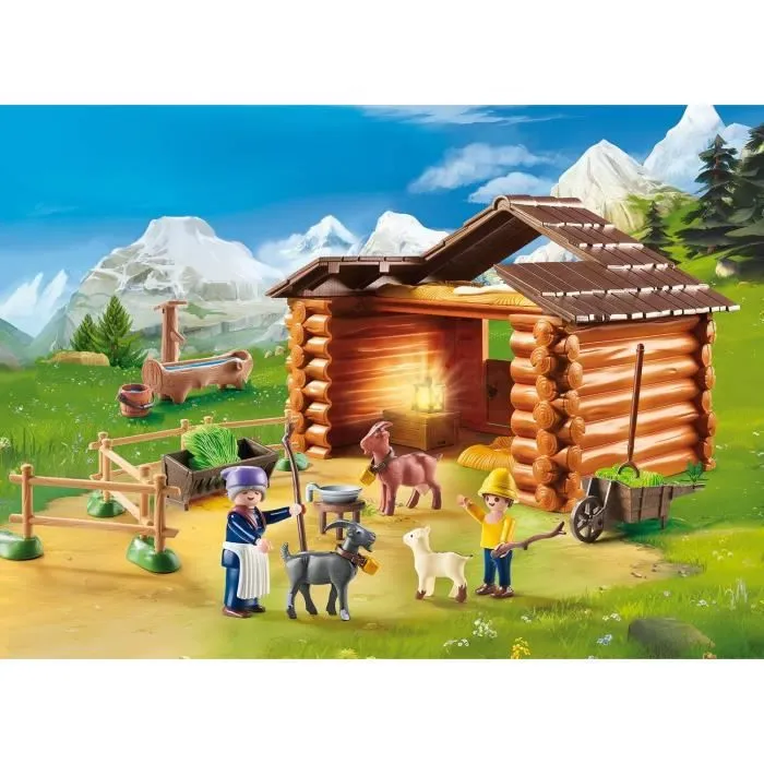 PLAYMOBIL - Heidi - Peter avec étable de chèvres - 47 pièces - Pour enfants à partir de 4 ans-1