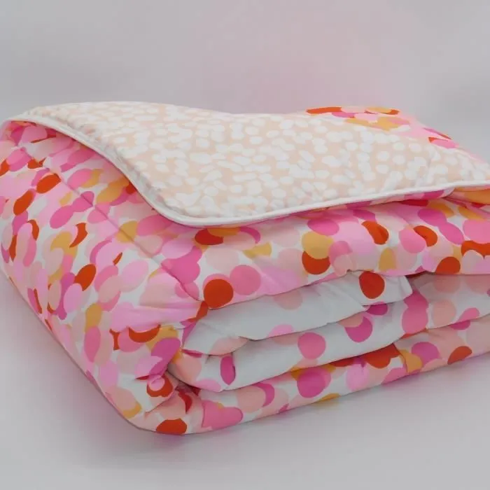 Couette Ultra Légère imprimée Confetti/Pois - 1 personne 140 x 200 - Spécial Eté - MORTREUX-1