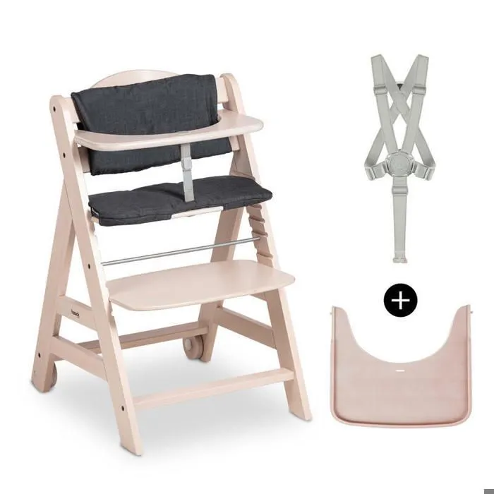 HAUCK - Chaise Haute Beta+B Whitewashed Rosé-0