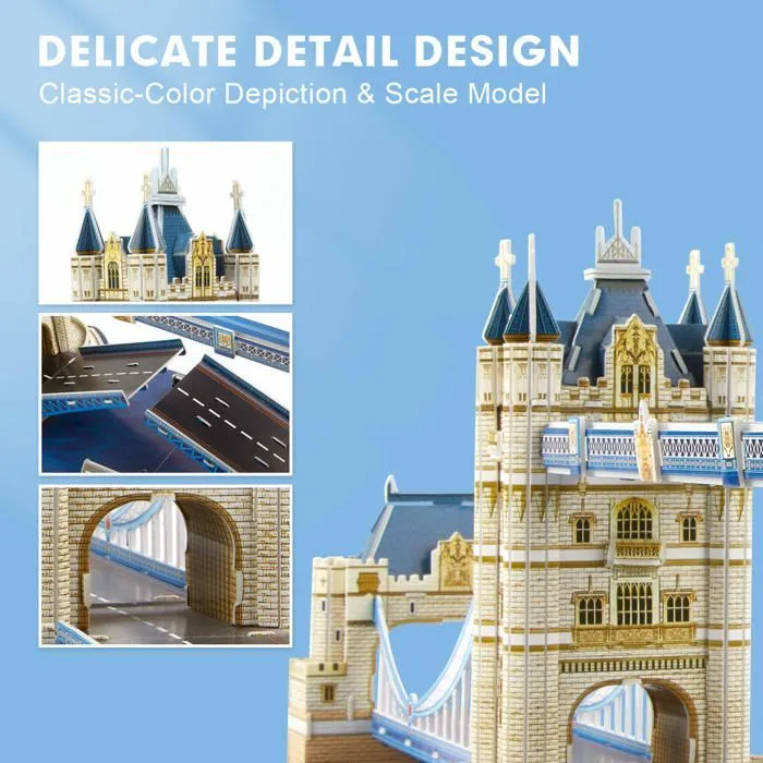 Puzzle 3D Tower Bridge Londres - CUBICFUN - 120 pièces - Architecture et monument-4