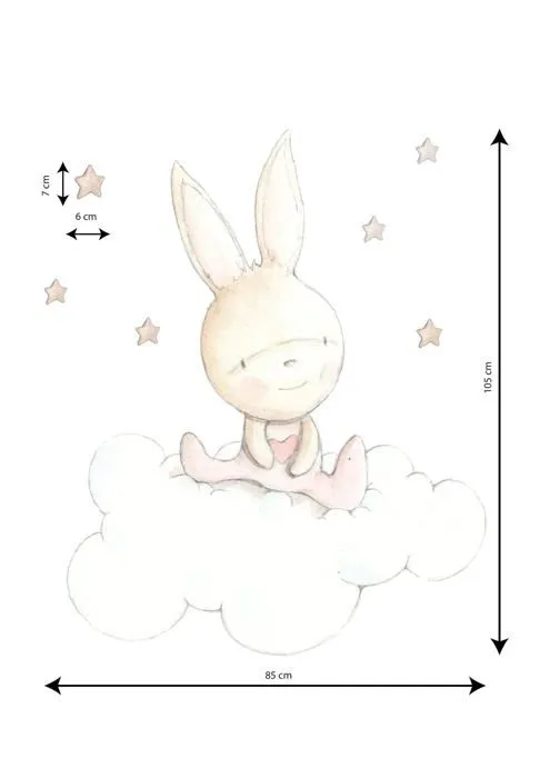 Sticker mural décoratif - Sueños de Cigüeña - Pink Dreams - Vinyle - Rose - Enfant-2
