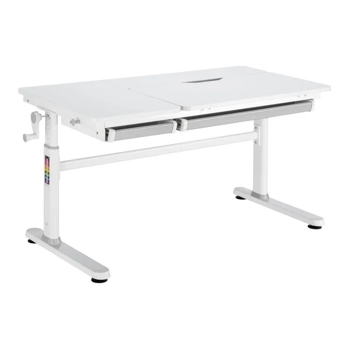Set de bureau et chaise pour enfant Sauda gris blanc en.casa-1