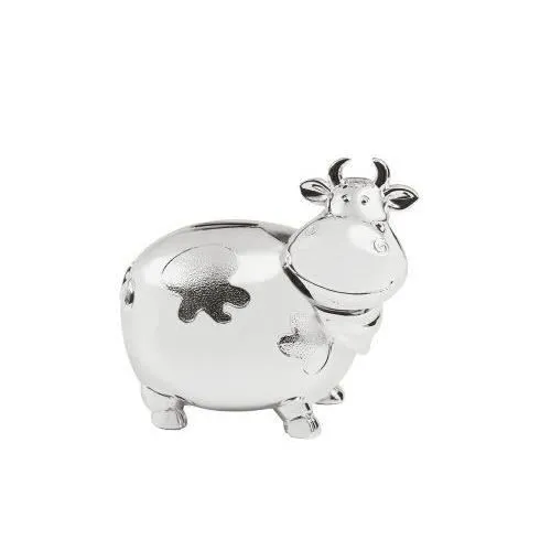 Zilverstad 6159261 Tirelire Vache Grand Argenté Laqué-0