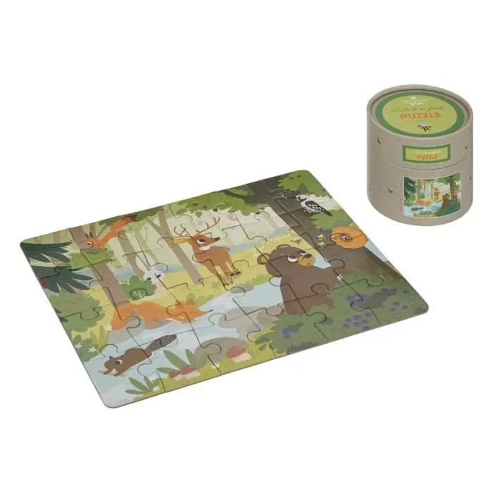 Puzzle Enfant 24 Pièces "Forêt" 30cm Vert-0