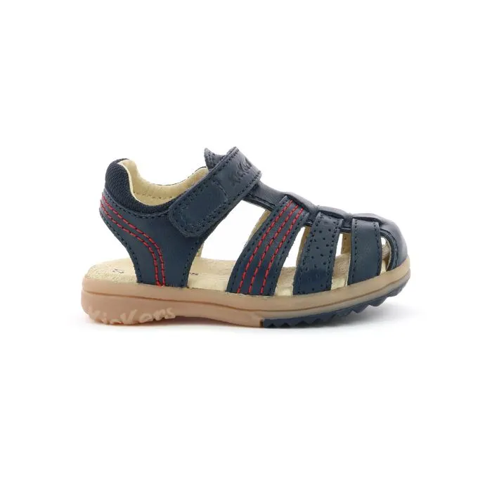 Sandales - KICKERS - Platinium - Cuir - Marine - Scratch-0