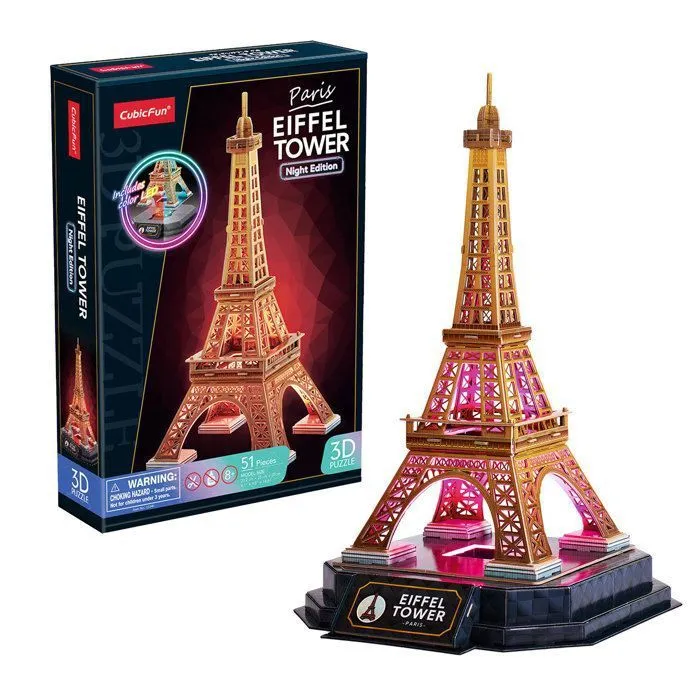Puzzle 3D, Tour Eiffel LED, Maquette A Construire, Puzzle 3D Adulte Et Puzzle 3D Enfant, Puzzle Enfant 8 Ans, Maquette Jouet Enfant-0