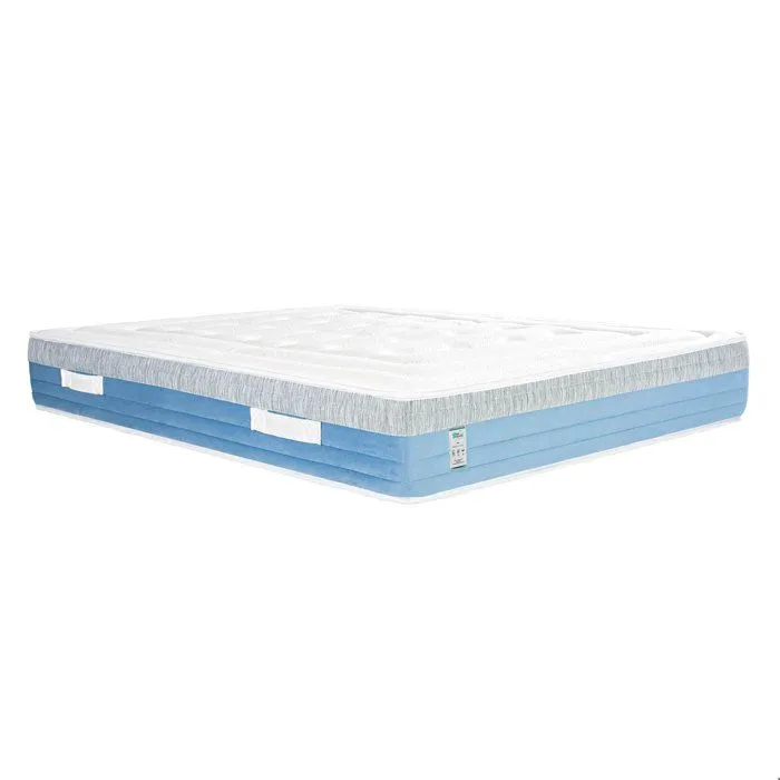 Matelas 90x190 cm, BestRoyal, 27cm, ressorts ensachés, mousse mémoire de forme, indépendance du couchage-0