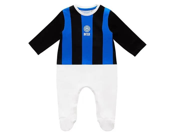 Phi promotions b.v. - 22I010K01 - Inter Jump Suit Bebe Combinaison pour bebe, rayures noires et logo Mixte bebe-0