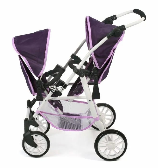 Landau - poussette Bayer chic - 691-71 - Tandembuggy Twinny Poussette jumelle pour Deux poupees pour Enfants de 4 a 8 Ans-2