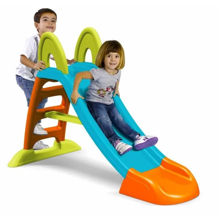 Toboggan Slide Plus à eau - Plastique anti-UV - FEBER - Marches antidérapantes-3