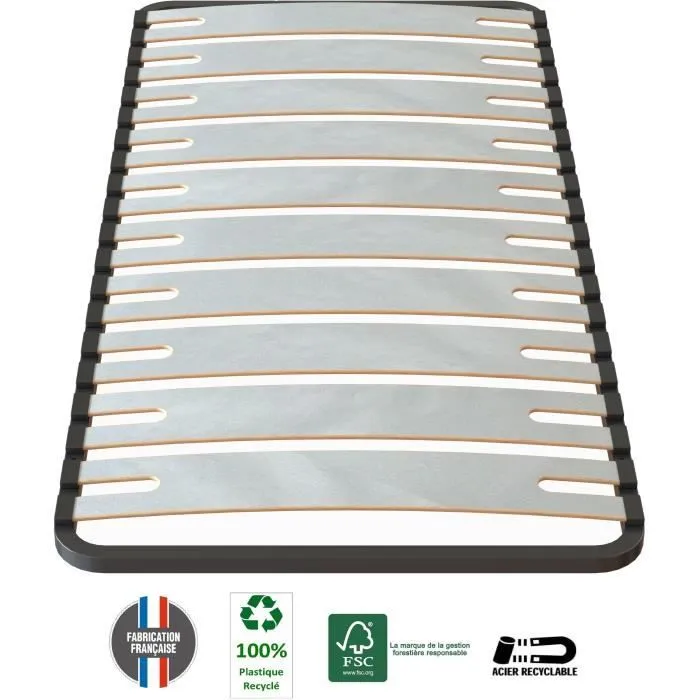 SEDAC OPTISIZE Sommier 90 x 190 cm - Tapissier à lattes - 4 cm-0