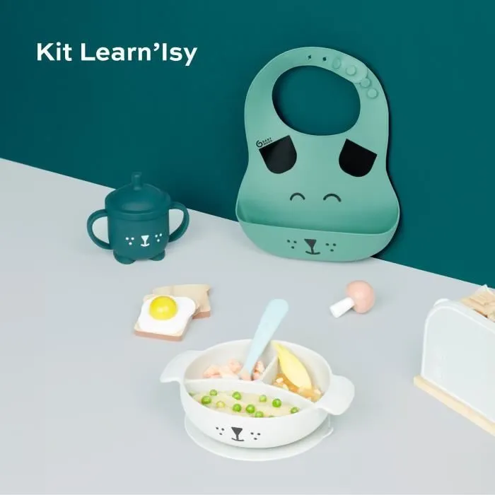 Babymoov Coffret Repas 15-24 m LEARN'ISY, 1 Bol, 1 Tasse, 1 Bavoir, 1 Cuillère, Chien-1