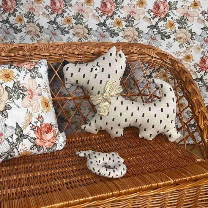 Peluche Chien Scotty - SEVIRA KIDS - Beige - Bébé - 36 cm x 42 cm-1