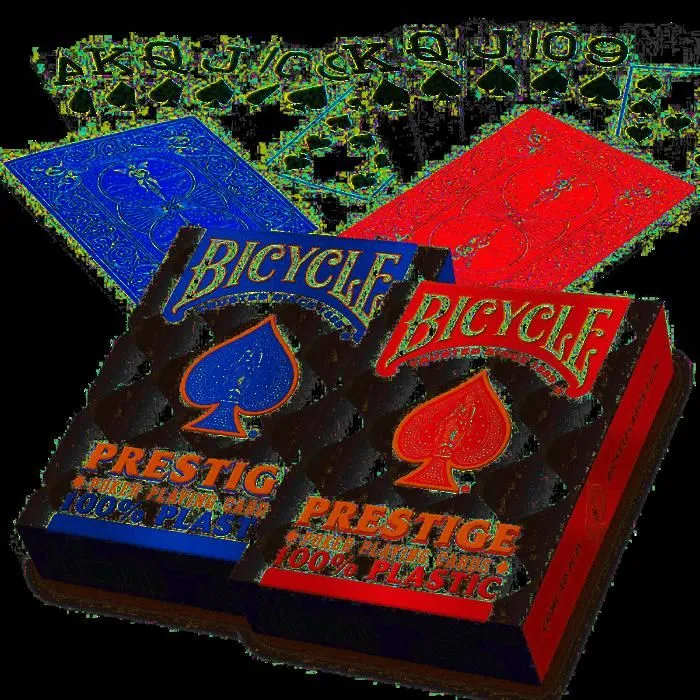 Bicycle F44100 - Prestige - Jeu de Cartes Professionnel en Plastique - Coloris aléatoire F44100-3