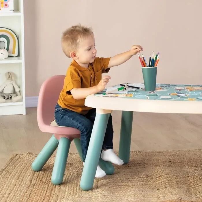 Little Smoby - Chaise enfant rose - Pieds soufflés - Intérieur et Extérieur - Anti-UV-1