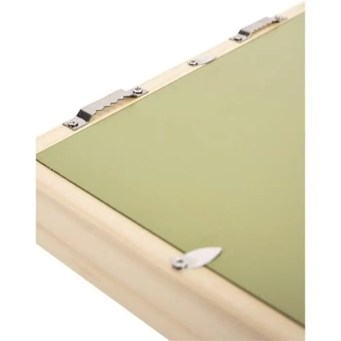 Baby Art Pure Frame - Kit Cadre avec Pâte à Modeler et Cadre Bois Pin Naturel, Rouleau, Panneau Arrière Réversible (Vert/Orange)-1