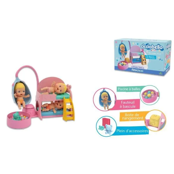 Cicciobello Amicicci - Chambre Dream Time - Fille - Jouet pour enfants dès 3 ans-1