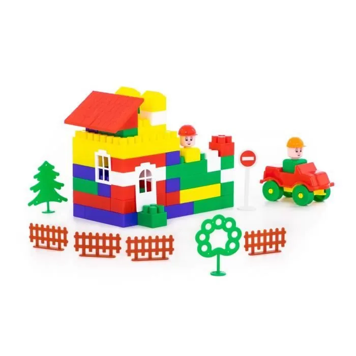 Blocs en plastique - Polesie - Ziegelsteine 'Builder' - 101 pièces - Multicolore - À partir de 3 ans-2