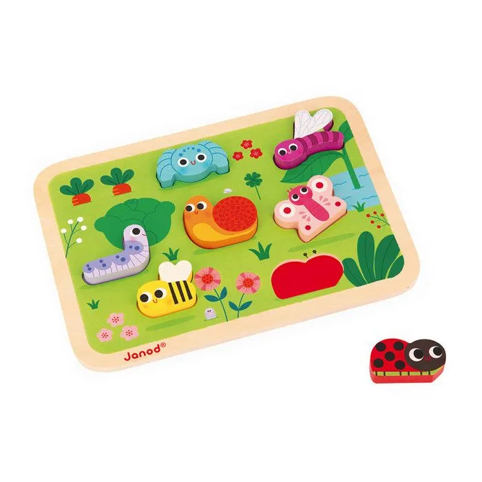 Janod - Chunky puzzle en bois Jardin - JURATOYS-2