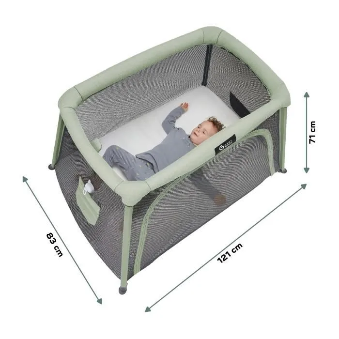 Babymoov Lit parapluie 3-en-1 Moov and Comfy - Dès la Naissance et jusqu'à 4 ans - Berceau Grand Lit d'appoint & Aire de jeux-5