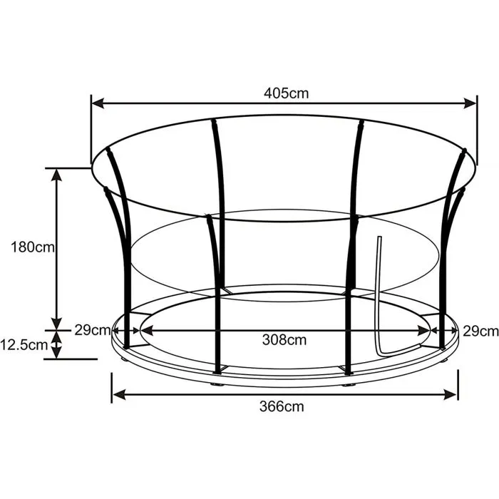 Trampoline rond AXI Denver Ø 366 cm - Trampoline Inground pour enfants-3