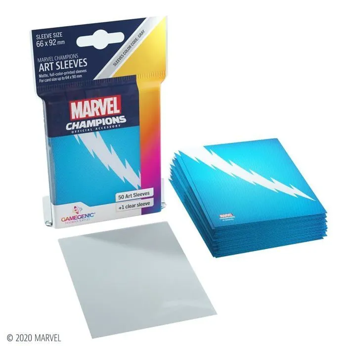 Carte de jeu - porte-carte de jeu -cahier range-carte de jeu Gamegenic - G15008 - Marvel Champions Sleeves Quicksilver-1