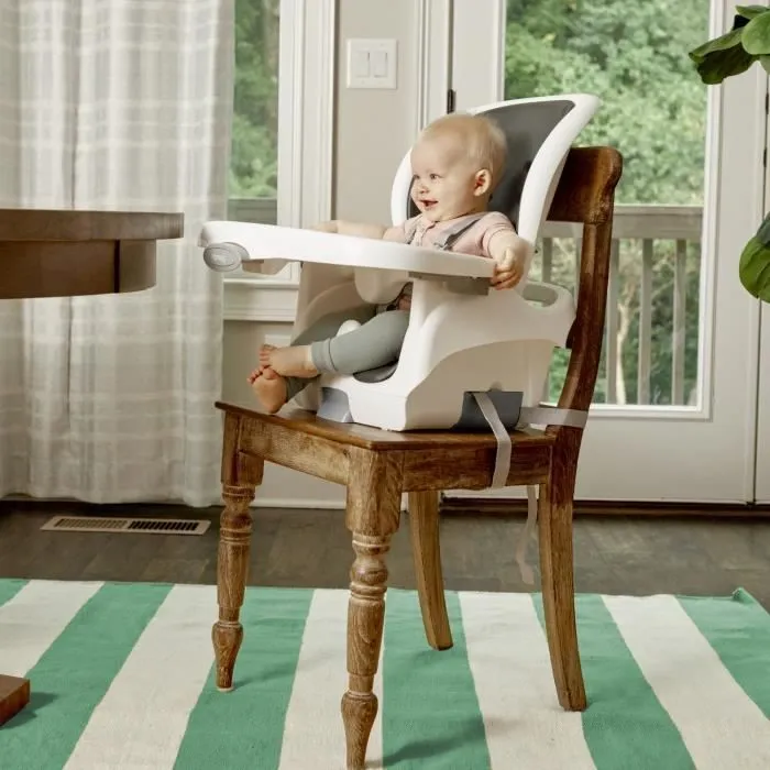 INGENUITY Chaise haute bébé Trio 3 en 1 - Convertible réhausseur - SmartClean™-2