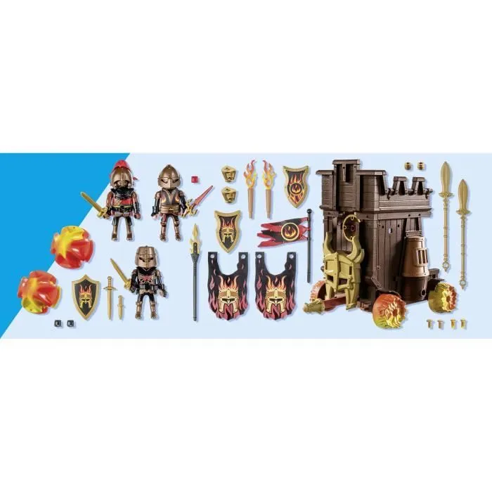 PLAYMOBIL 71643 Char de combat avec canon des Burnham Raiders, Novelmore, 68 pièces, Dès 4 ans-8