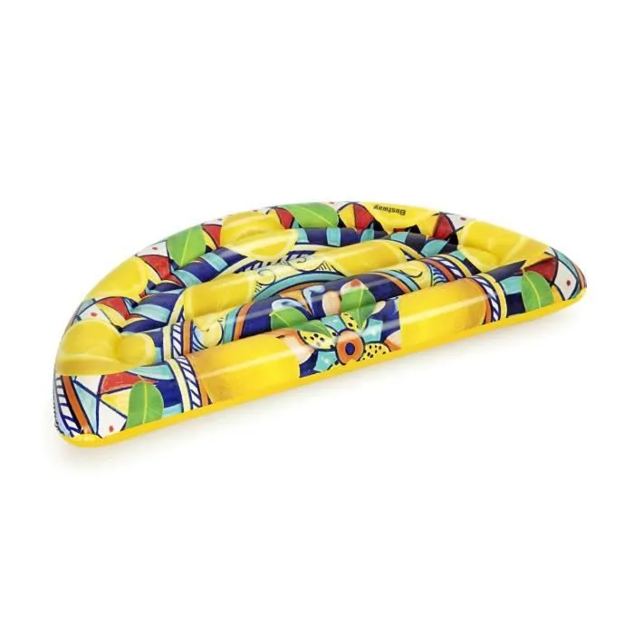 Ile gonflable - BESTWAY - Splash of Sicily - PVC - Jaune - 171 x 89 cm - Charge maxi 90 kg - Valves de sécurité-0