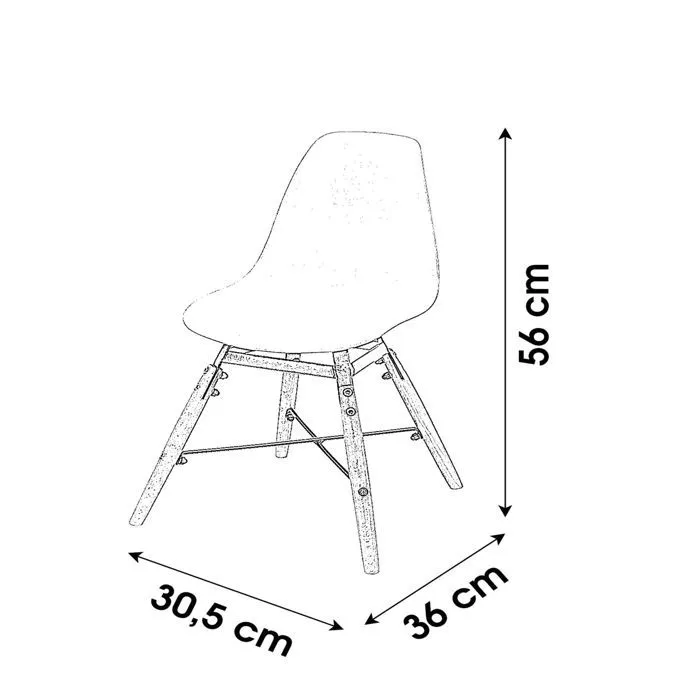 Urban Living - Chaise design scandinave enfant Judy - Blanc-1