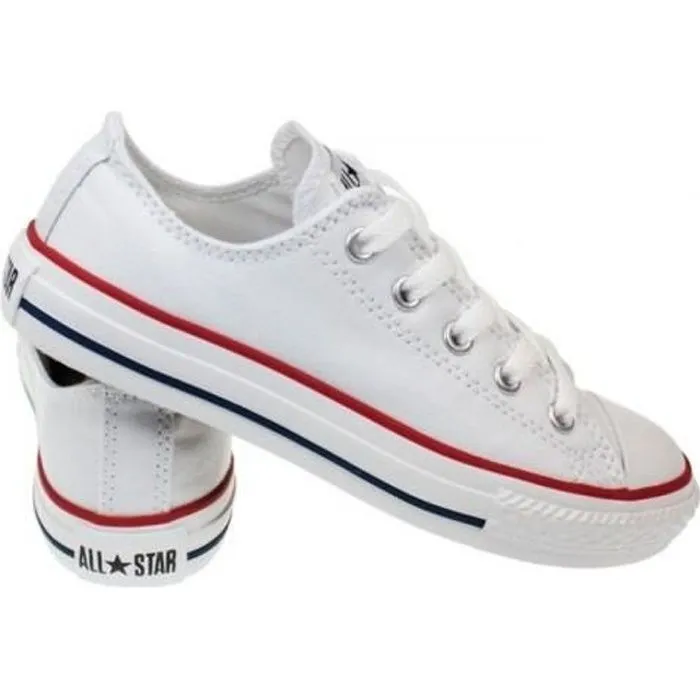Chaussures Converse All Star - CONVERSE - Enfant - Blanc - Tige basse en toile - Lacets-0