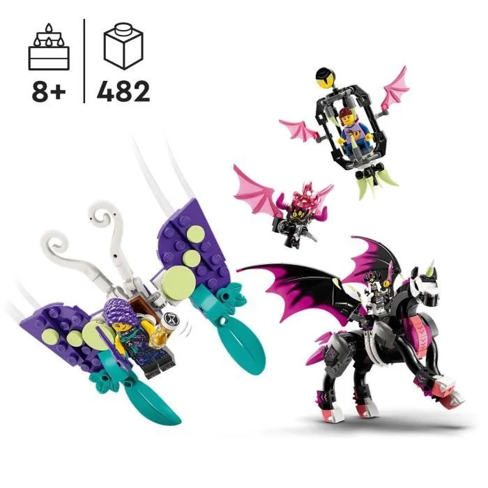 LEGO® DREAMZzz 71457 Pégase, le Cheval Volant, Jouet 2-en-1, avec Le Roi des Cauchemars et Zoey-1