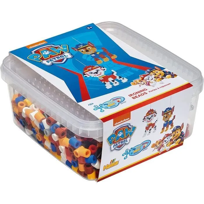 Hama Perlen 8752 Perles à Repasser Paw Patrol, 10242990, Multicolore, 10 mm Durchmesser-0