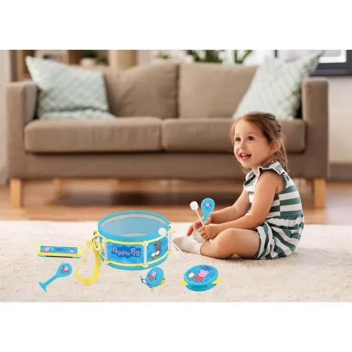 Lexibook - Set Musical Peppa Pig - 7 instruments - Rangement dans le tambour-5