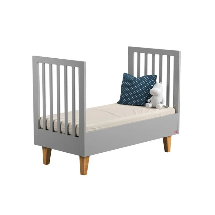 Meubles Vox - 4015775 - Lounge Lit évolutif Bébé 70x140 gris clair/bois-1