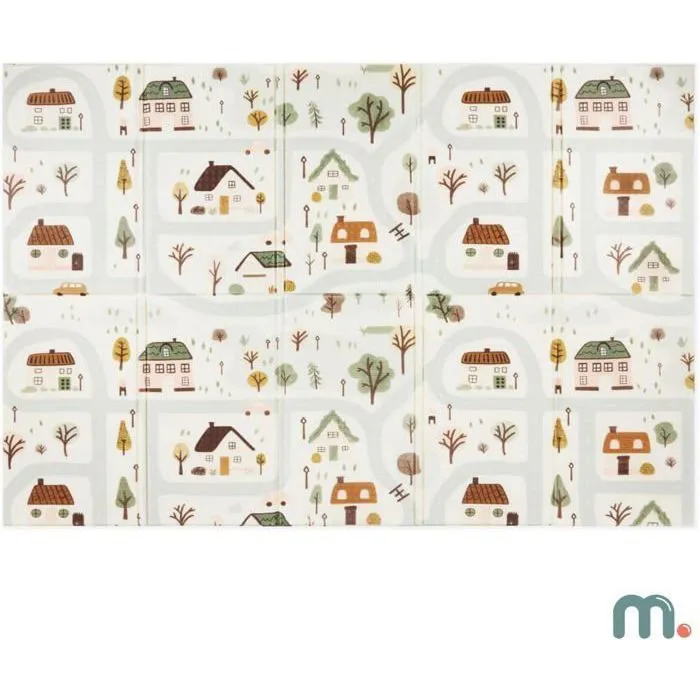 Tapis d'eveil evolutif en Mousse éveil Bébé Mamabrum 180*120 cm, Double Faces, Facile à Nettoyer, Imperméable, Pliable Sac Rangement-5