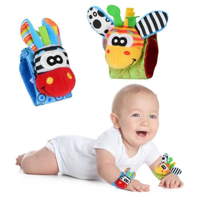 Hochets pour bébés animaux son hochet jouets - Girafe et Âne A - YEA-1