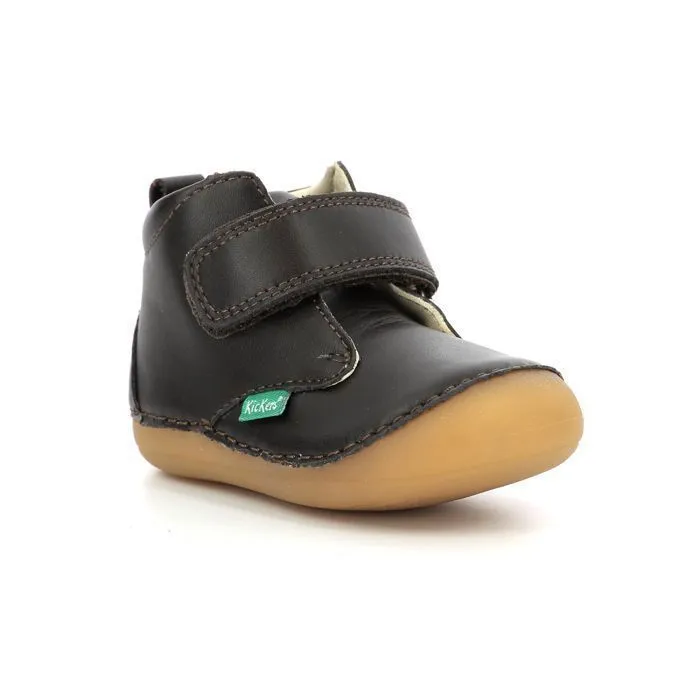 Bottillons - KICKERS - Sabio - Cuir - Marron - Fermeture Scratch-1